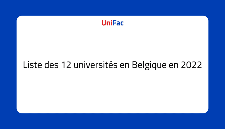 universités en Belgique