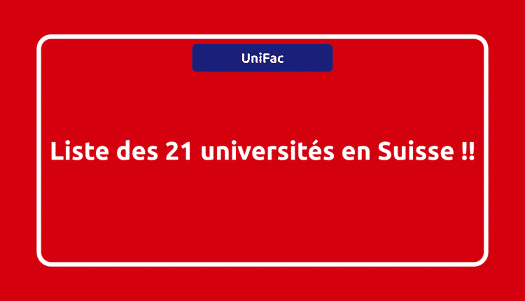 universités en Suisse