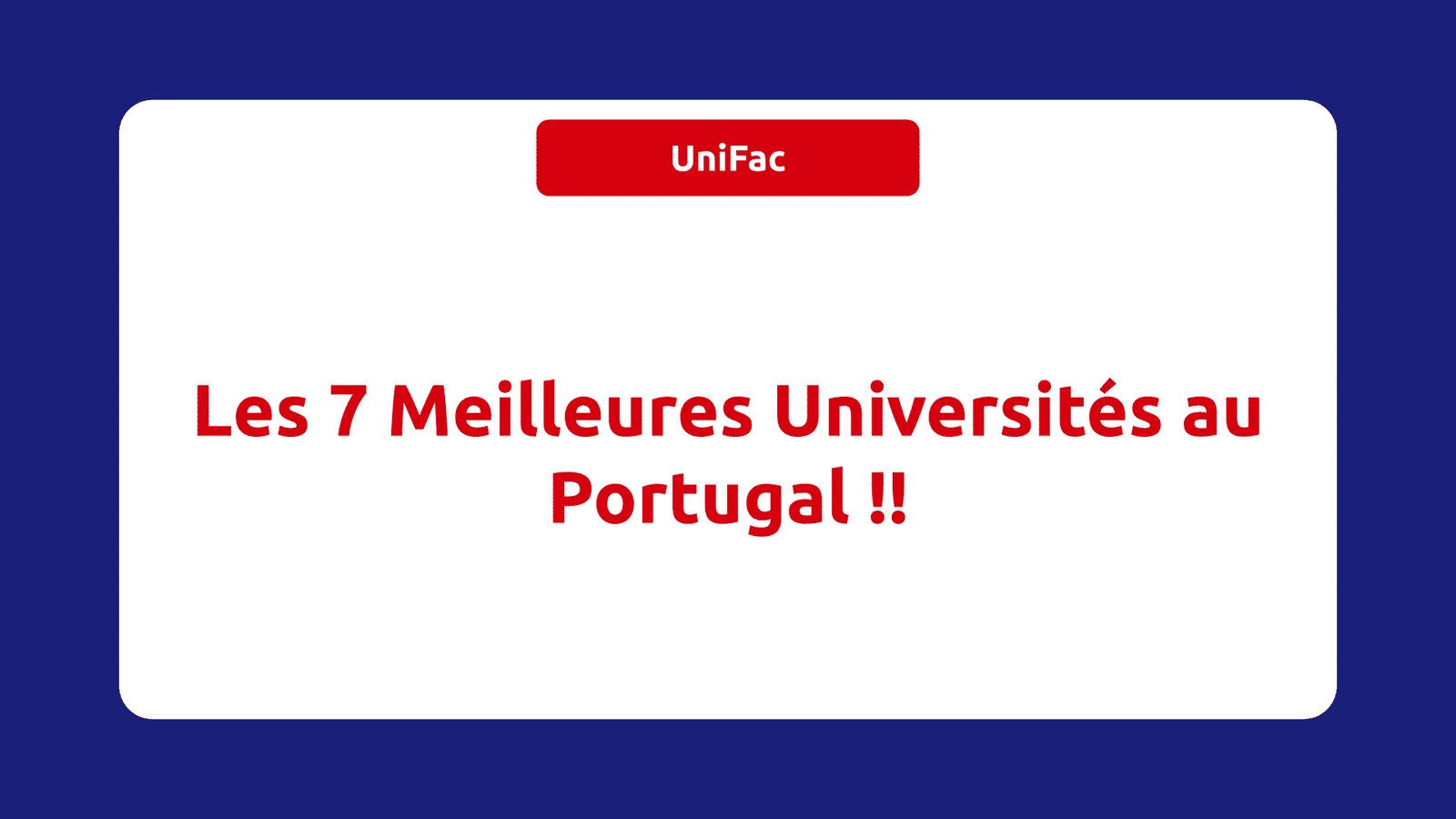 Meilleures Universités au Portugal
