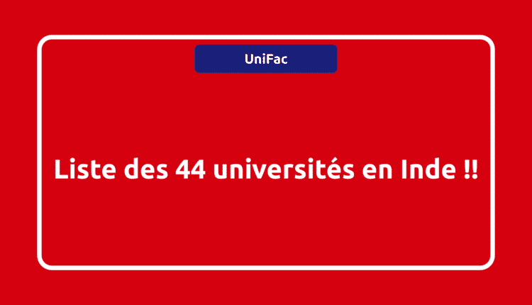 universités en Inde