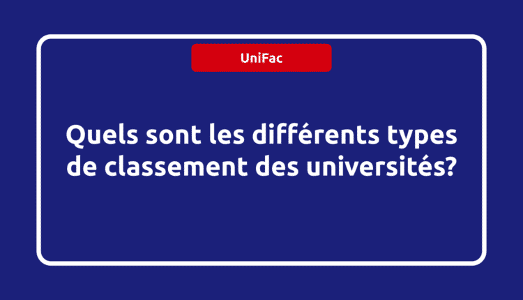 différents types de classement des universités