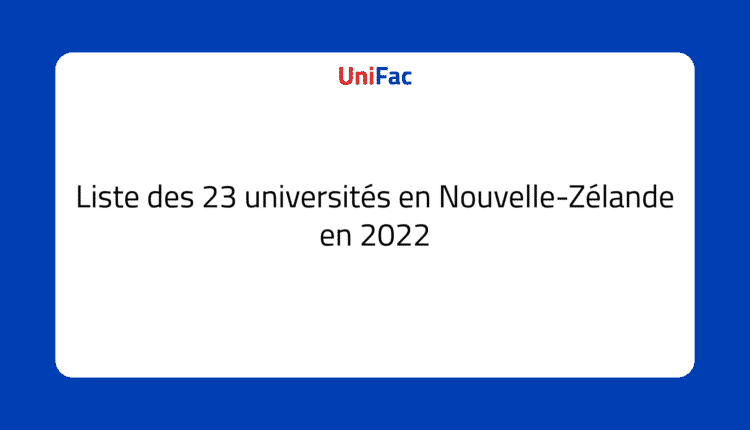 universités en Nouvelle-Zélande