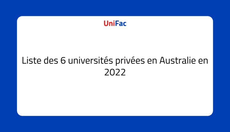 universités privées en Australie