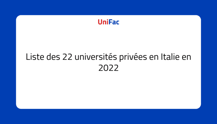 universités privées en Italie