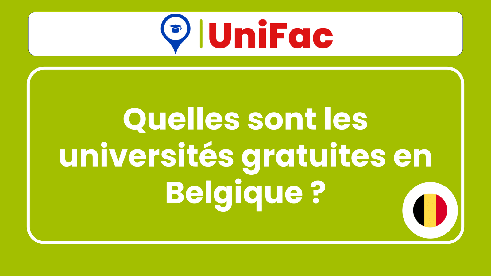 Quelles sont les universités gratuites en Belgique